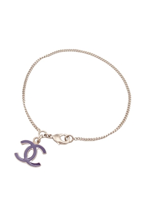 CHANEL Pre-Owned 2008 CC Brass Enamel Charm Bracelet costume bracelet - Purple