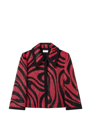 PUCCI printed raffia net jacket - Red
