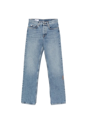 Off-White logo-patch straight-leg jeans - Blue