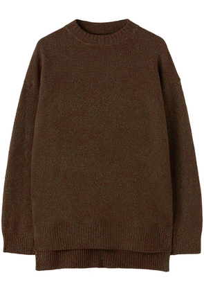 Jil Sander melange-effect wool-blend jumper - Brown