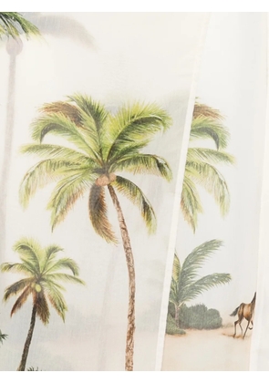 Agua By Agua Bendita Lavanda tropical-print sarong - Neutrals