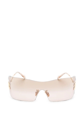 Miu Miu Eyewear logo-plaque sunglasses - Gold
