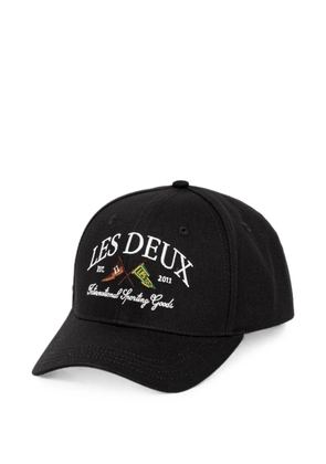 Les Deux embroidered baseball cap - Black