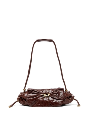 Diesel Scrunch-D leather shoulder bag - Brown