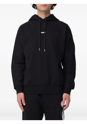 DISCLAIMER logo-print dropped-shoulder hoodie - Black
