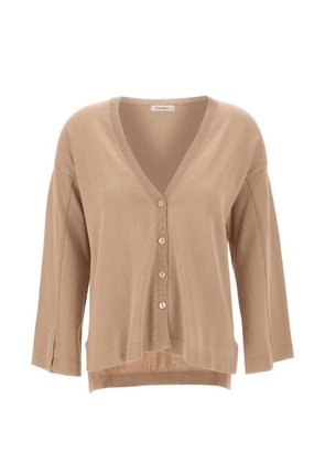 Kangra v-neck cotton cardigan - Neutrals