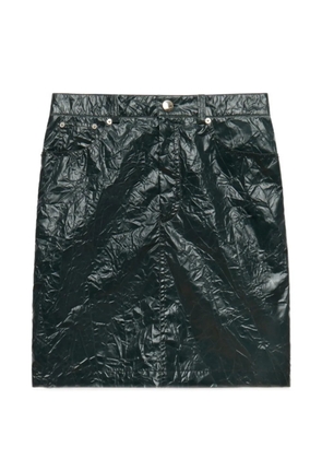 Marni crinkled-texture five-pocket skirt - Green