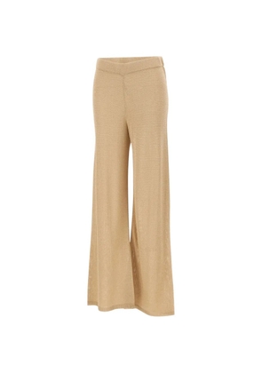 Kangra ribbed-trim straight-leg pants - Neutrals
