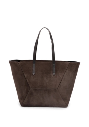 Brunello Cucinelli Duo suede tote bag - Brown