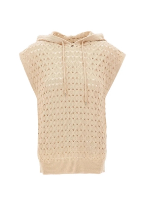 Kangra textured-knit sleeveless vest - Neutrals