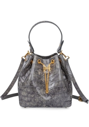 KWANPEN crocodile-effect drawstring tote bag - Grey