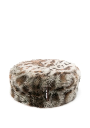 Ruslan Baginskiy leopard-print faux-fur hat - Brown