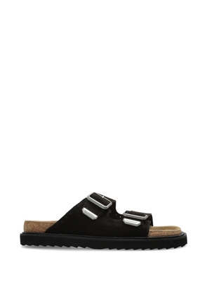 AllSaints Randal buckle-fastening suede slides - Brown
