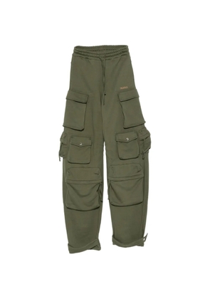 The Attico wide-leg cargo-pocket track pants - Green
