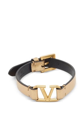 Valentino Garavani Pre-Owned VLogo leather bracelet - Gold