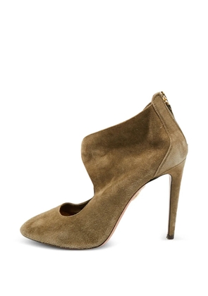 Aquazzura suede-heeled ankle boots - Brown