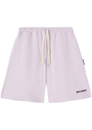 Palm Angels logo-print cotton shorts - Pink