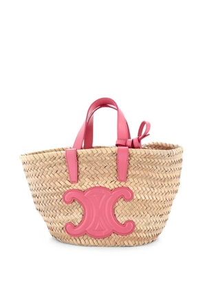 Celine Pre-Owned Triomphe Basket Raffia with Leather Teen shoulder bag - Pink