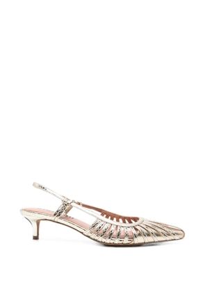 Bibi Lou Zin snakeskin-effect pumps - Gold