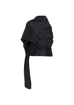 Róhe one-shoulder scarf-detail top - Blue