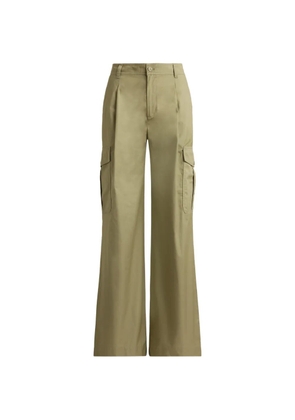 Lauren Ralph Lauren pleated wide-leg cargo pants - Green