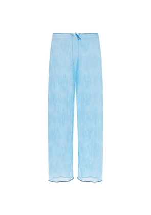Oséree lace-patterned drawstring trousers - Blue