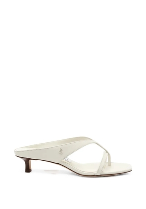 Jimmy Choo leather thong sandals - White