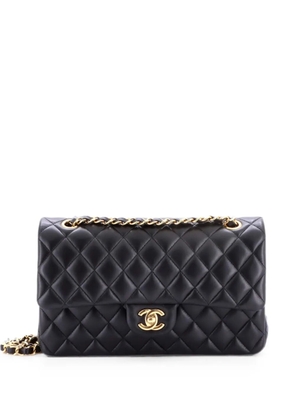 CHANEL Pre-Owned Classic Double Flap Bag Quilted Lambskin Medium shoulder bag - Black