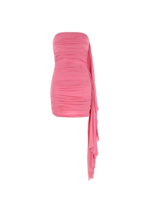 Alexander Wang asymmetric ruched strapless mini dress - Pink