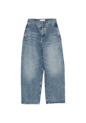 The Attico double-waist wide-leg jeans - Blue