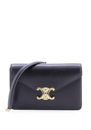 Celine Pre-Owned Margo Triomphe Wallet on Chain Leather crossbody bag - Black