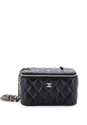 CHANEL Pre-Owned Classic Vanity Case with Chain Quilted Lambskin Small clutch bag - Black