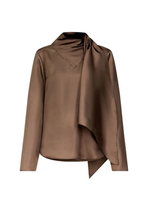 LouLou de Saison Gala silk-twill blouse - Brown