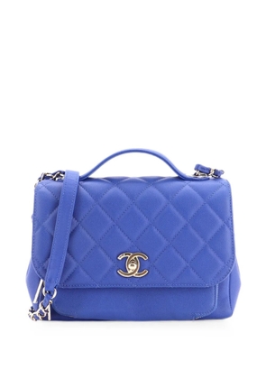 CHANEL Pre-Owned Business Affinity Flap Bag Quilted Caviar Small shoulder bag - Blue