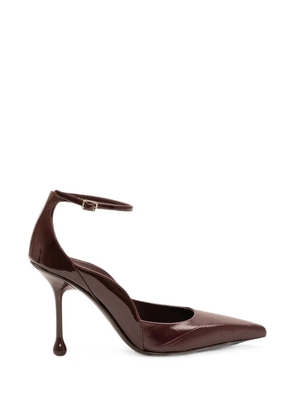Jimmy Choo Quinci pointed-toe ankle-strap pumps - Red
