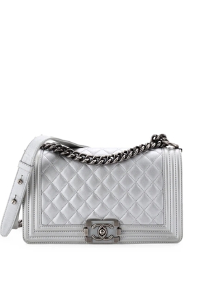 CHANEL Pre-Owned Boy Flap Bag Quilted Calfskin Old Medium shoulder bag - Silver