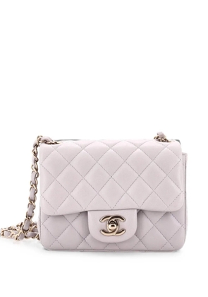 CHANEL Pre-Owned Square Classic Single Flap Bag Quilted Lambskin Mini crossbody bag - Grey