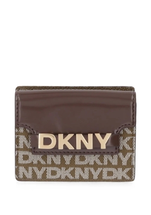DKNY logo-print cardholder - Brown