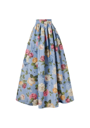 Carolina Herrera floral-print maxi skirt - Blue