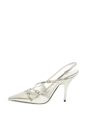 Miu Miu Pre-Owned multi-buckle slingback pumps - Silver