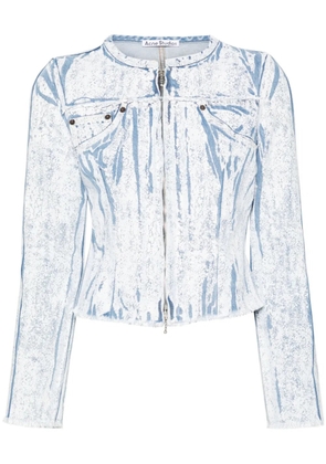 Acne Studios Pigment-print denim jacket - Blue