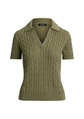 Lauren Ralph Lauren cable-knit short-sleeve sweater - Green