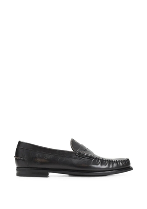 Prada antiqued leather loafers - Black