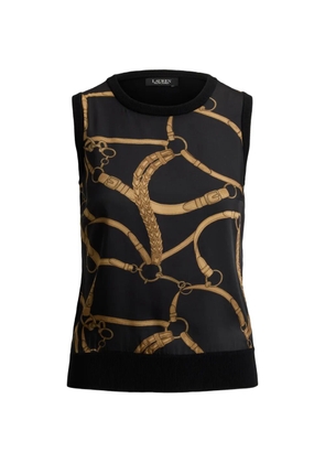 Lauren Ralph Lauren belting-print sleeveless top - Black