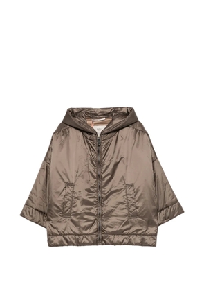 Max Mara The Cube hooded zip-up coat - Brown