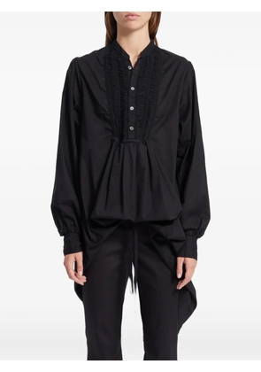 Ann Demeulemeester pintuck-detail pleated shirt - Black