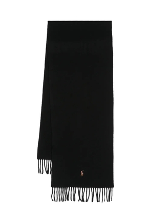 Polo Ralph Lauren Polo Pony fringe-detailing scarf - Black