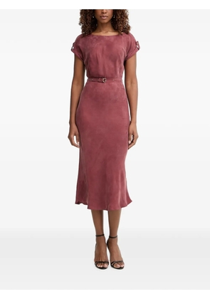 GUESS USA belted cap-sleeve midi dress - Pink