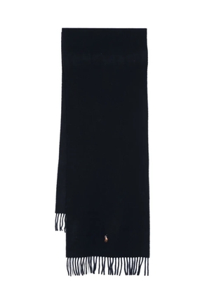 Polo Ralph Lauren Polo Pony fringe-detailing scarf - Blue