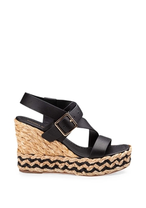 Paloma Barceló Olea Calidis leather wedge sandals - Black